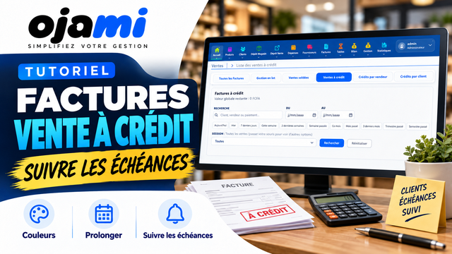 Factures — Vente à crédit : suivre les échéances | Tutoriel Ojami