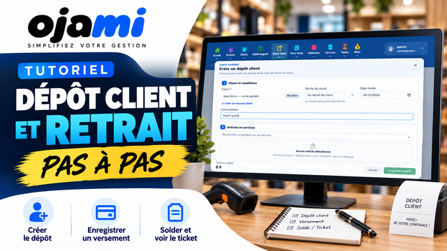 Dépôt client et retrait | Tutoriel Ojami