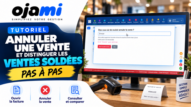 Annuler une vente et distinguer les ventes soldées | Tutoriel Ojami