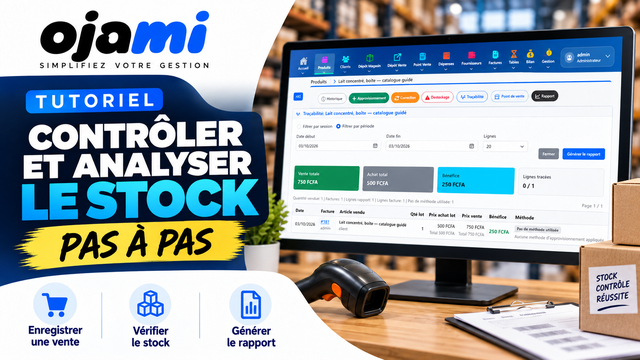 Contrôler et analyser le stock | Tutoriel Ojami