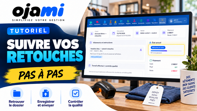Retouches — atelier, paiement et remise | Tutoriel Ojami